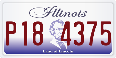 IL license plate P184375