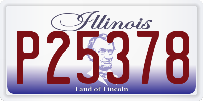 IL license plate P25378