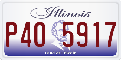 IL license plate P405917