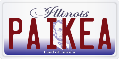 IL license plate PAIKEA