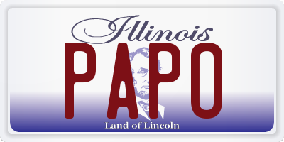 IL license plate PAPO