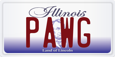 IL license plate PAWG