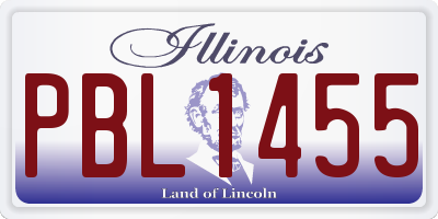 IL license plate PBL1455