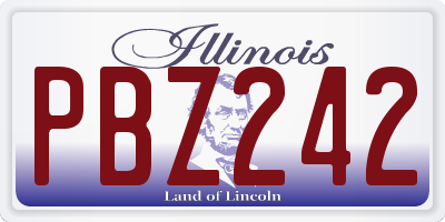 IL license plate PBZ242