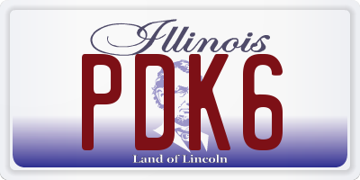 IL license plate PDK6