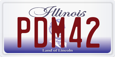 IL license plate PDM42