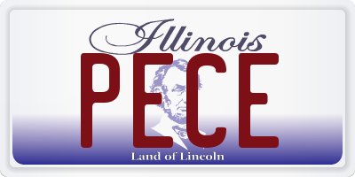 IL license plate PECE