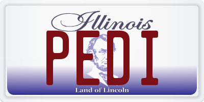 IL license plate PEDI