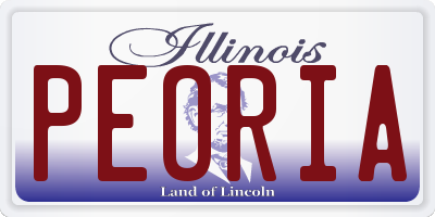 IL license plate PEORIA