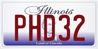 IL license plate PHD32