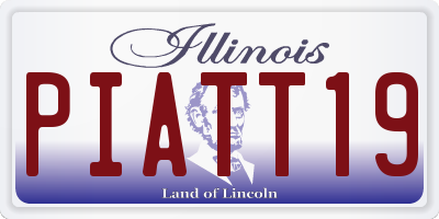 IL license plate PIATT19