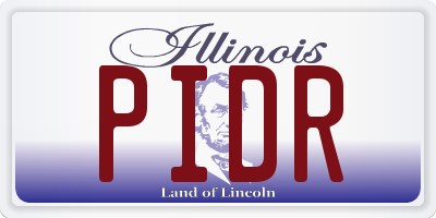 IL license plate PIDR