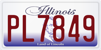 IL license plate PL7849