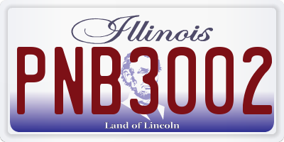 IL license plate PNB3002