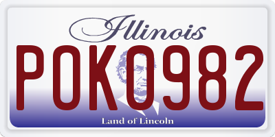 IL license plate POK0982