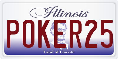 IL license plate POKER25