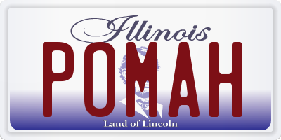 IL license plate POMAH