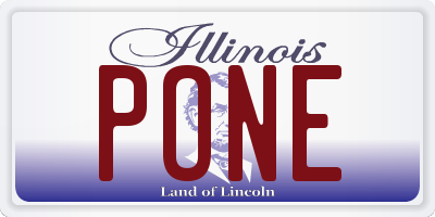 IL license plate PONE