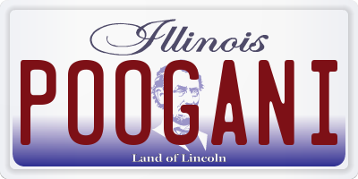 IL license plate POOGANI