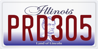 IL license plate PRD305