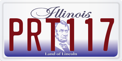 IL license plate PRT117