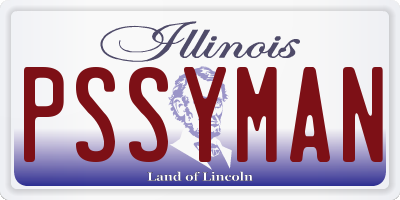 IL license plate PSSYMAN