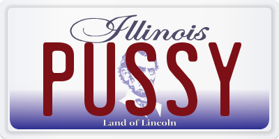 IL license plate PUSSY