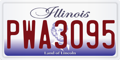 IL license plate PWA3095