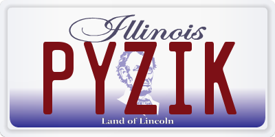 IL license plate PYZIK