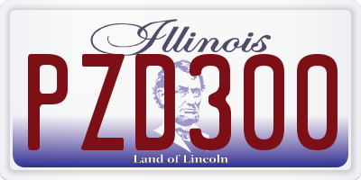 IL license plate PZD300