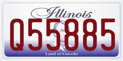 IL license plate Q55885