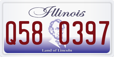 IL license plate Q580397