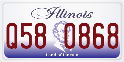 IL license plate Q580868