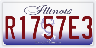 IL license plate R1757E3