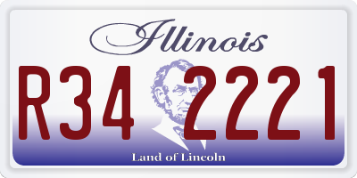 IL license plate R342221