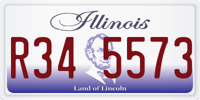 IL license plate R345573