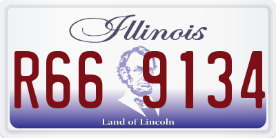 IL license plate R669134