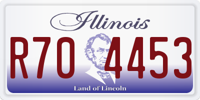 IL license plate R704453