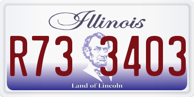 IL license plate R733403