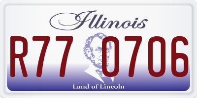 IL license plate R770706