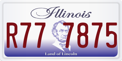 IL license plate R777875