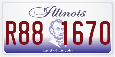 IL license plate R881670