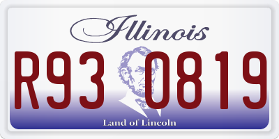 IL license plate R930819