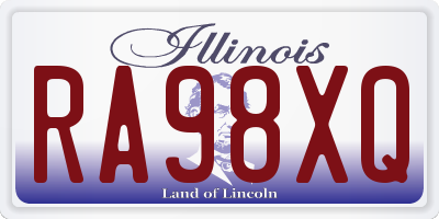 IL license plate RA98XQ