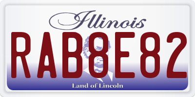 IL license plate RAB8E82