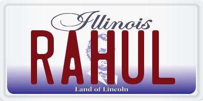IL license plate RAHUL
