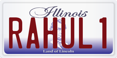 IL license plate RAHUL1