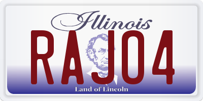 IL license plate RAJO4