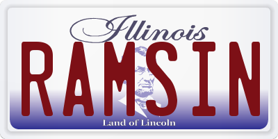 IL license plate RAMSIN
