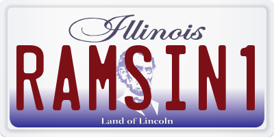 IL license plate RAMSIN1